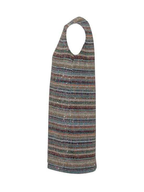 26FW 미소니 원피스 DS26WG3LBC006Q SMSQW MULTIC BLUE RED BEIGE - MISSONI