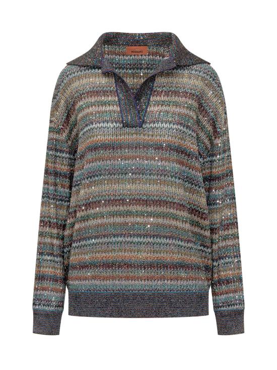26FW 미소니 폴로 티셔츠 DS26WN34BC006Q SMSQW MULTIC BLUE RED BEIGE