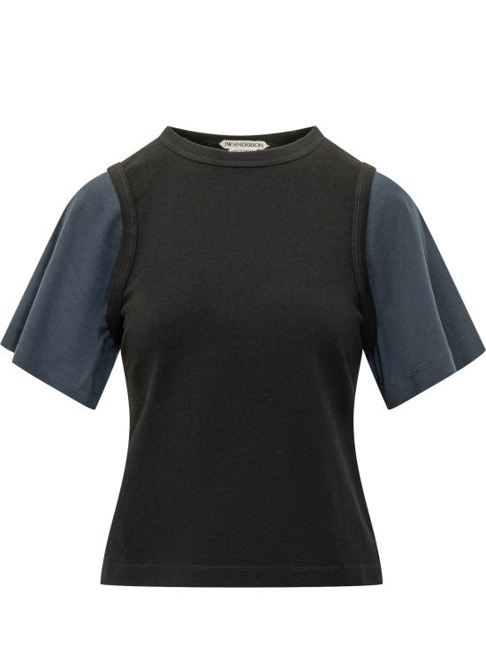 26FW JW앤더슨 반팔 티셔츠 JT0335PG2029 719 BLACK NAVY