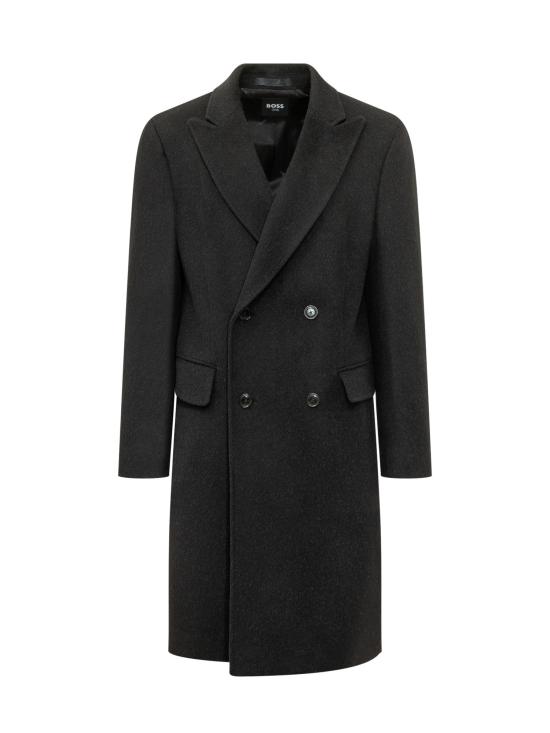 26FW 보스 트렌치 코트 50571845 001 BLACK