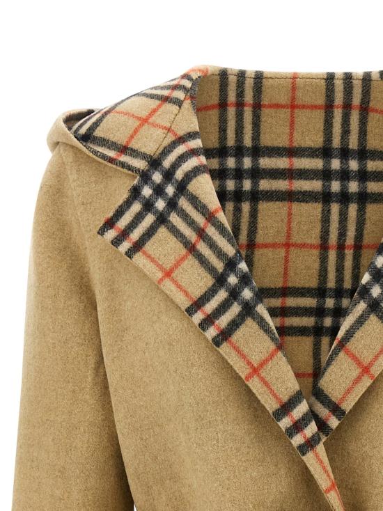  버버리 코트 LD8113069SANDIPCHECK CAMEL - BURBERRY