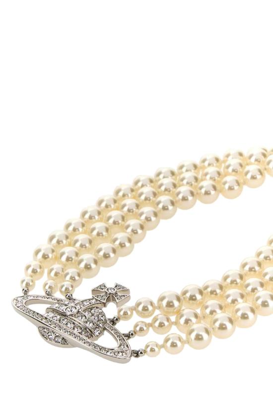 26FW 비비안웨스트우드 펄 바스 릴리프 초커 6303000702P127CN P127 WHITE - VIVIENNE WESTWOOD