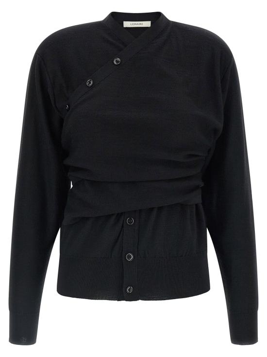  르메르 가디건 LDPO0056LK1063BK999 BLACK - LEMAIRE
