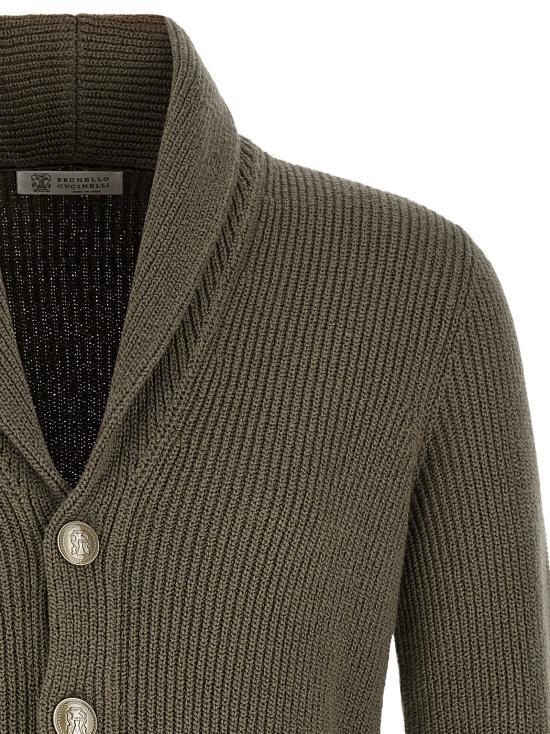 26FW 브루넬로 쿠치넬리 가디건 MNI709706C9758 Green - BRUNELLO CUCINELLI