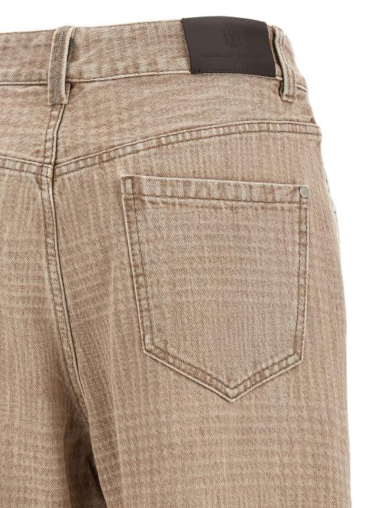 26FW 브루넬로 쿠치넬리 데님 팬츠 MP95PP4008C9816 Beige - BRUNELLO CUCINELLI