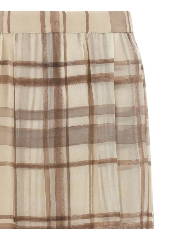 26FW 브루넬로 쿠치넬리 미디 스커트 MP199G4096C015 Beige - BRUNELLO CUCINELLI