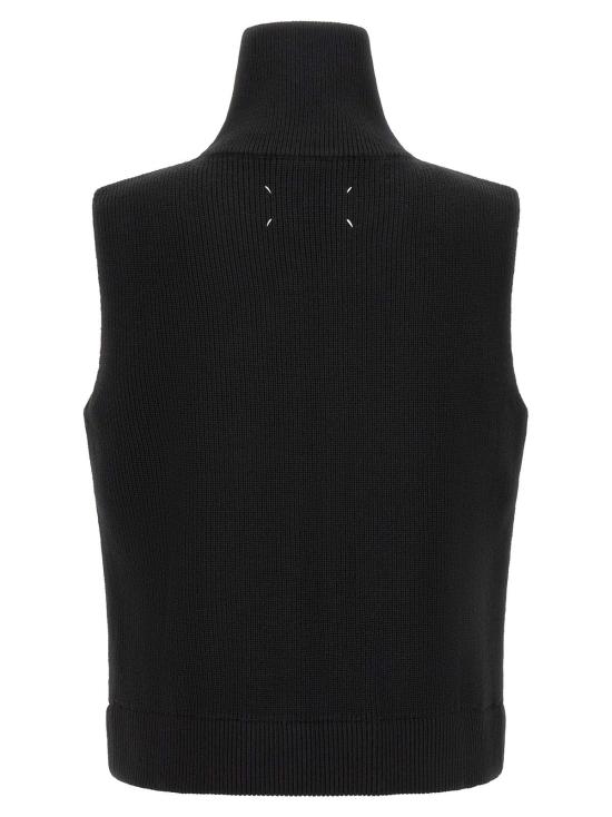  마르지엘라 베스트 메종  울 민소매 스웨터  블랙 - MAISON MARGIELA