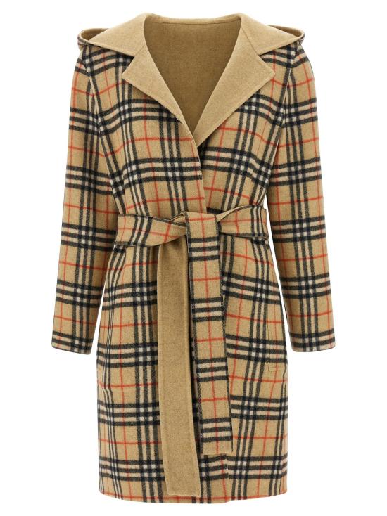  버버리 코트 LD8113069SANDIPCHECK CAMEL - BURBERRY