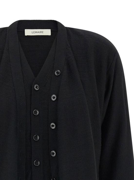  르메르 가디건 LDPO0056LK1063BK999 BLACK - LEMAIRE