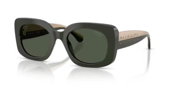 26FW 샤넬 선글라스 CH5563B 17029A Dark Green - CHANEL