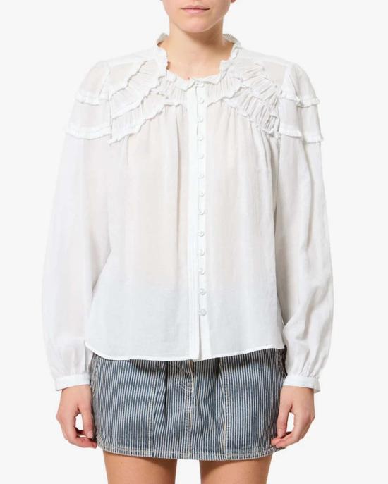  이자벨마랑 블라우스 이자벨 마랑 크리스타 탑 화이트 - ISABEL MARANT