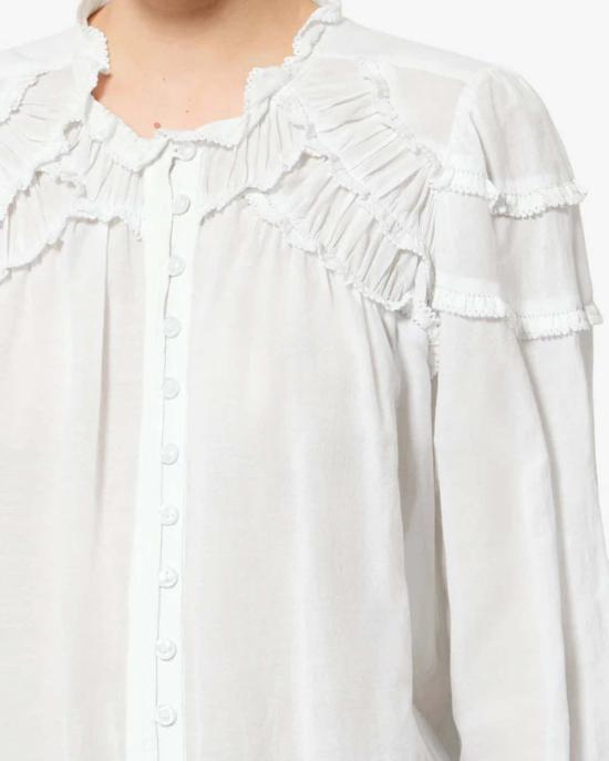  이자벨마랑 블라우스 이자벨 마랑 크리스타 탑 화이트 - ISABEL MARANT