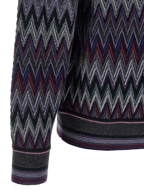  미소니 탑 LDUS25WN0EBR012YS4173 NAVY - MISSONI