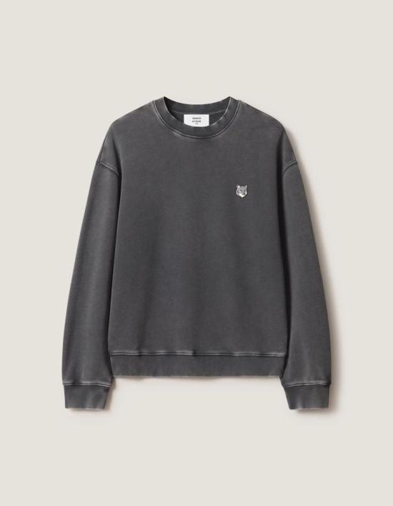 26FW 메종키츠네 긴팔 티셔츠 MASTER ULT 010315 NOIR S CHARCOAL