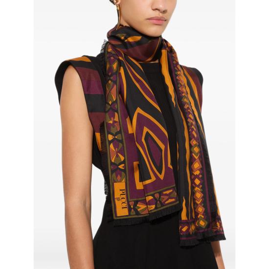 26FW 푸찌 머플러/스카프 6UGB77 6UC27 2 BLACK YELLOW - PUCCI
