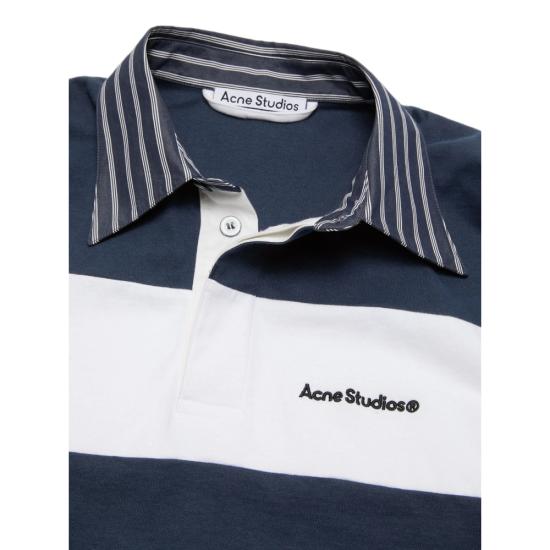 26FW 아크네 스튜디오 폴로 티셔츠 BI0227 NAWHI BLUE WHITE - ACNE STUDIOS