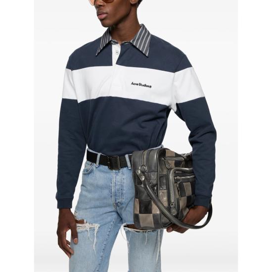 26FW 아크네 스튜디오 폴로 티셔츠 BI0227 NAWHI BLUE WHITE - ACNE STUDIOS