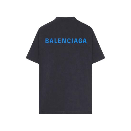 26FW 발렌시아가 백 티셔츠 미디움 핏 764235 TTVJ1 8014 BLACK - BALENCIAGA
