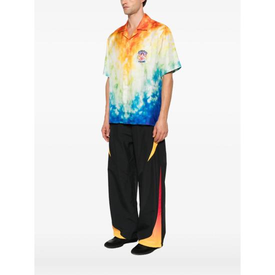 26FW 카사블랑카 셔츠 AW26 SH 003 03 EVEAN ORANGE BLUE - CASABLANCA