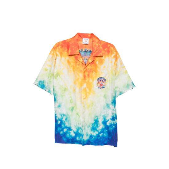 26FW 카사블랑카 셔츠 AW26 SH 003 03 EVEAN ORANGE BLUE