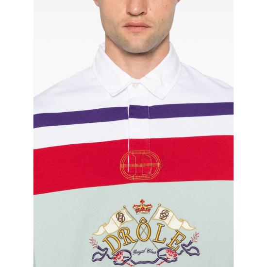 26FW 드롤드무슈 폴로 티셔츠 PL184 CO248 NAVY PURPLE WHITE - DROLE DE MONSIEUR