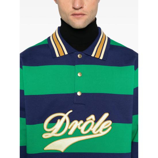 26FW 드롤드무슈 폴로 티셔츠 PL183 CO324 GREEN GREEN BLUE - DROLE DE MONSIEUR