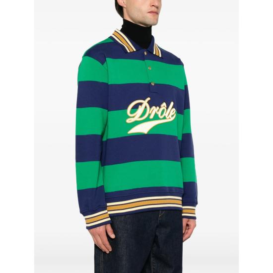 26FW 드롤드무슈 폴로 티셔츠 PL183 CO324 GREEN GREEN BLUE - DROLE DE MONSIEUR