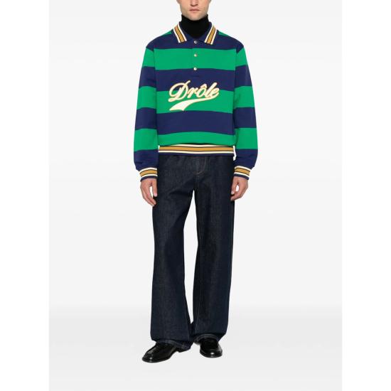 26FW 드롤드무슈 폴로 티셔츠 PL183 CO324 GREEN GREEN BLUE - DROLE DE MONSIEUR
