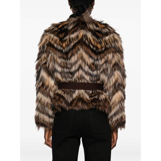26FW 이브살로몬 코트 25WYV52255MARE B3346 BROWN BLACK - YVES SALOMON