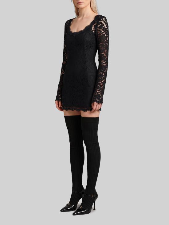26FW 돌체앤가바나 미디 원피스 F632IT BLACK - DOLCE & GABBANA