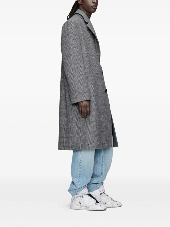  마르지엘라 코트 FW26H1463 S50AA0166M35904 001F GreyCheck IT44 GRAY - MAISON MARGIELA