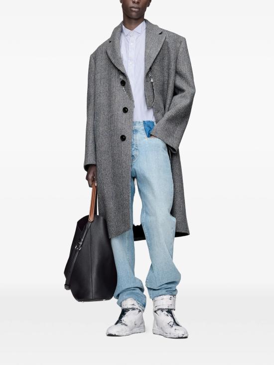  마르지엘라 코트 FW26H1463 S50AA0166M35904 001F GreyCheck IT44 GRAY - MAISON MARGIELA