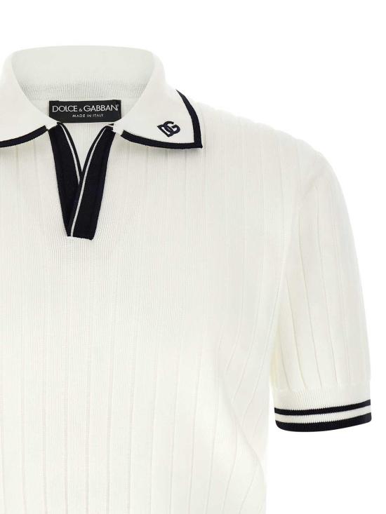 26FW 돌체앤가바나 폴로 티셔츠 GXZCMZJBCK8W1002 WHITE - DOLCE & GABBANA