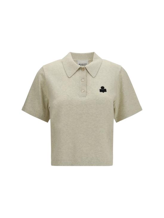 26FW 이자벨마랑에뚜왈 폴로 티셔츠 PU0849FAC1L17E 02LY GRAY