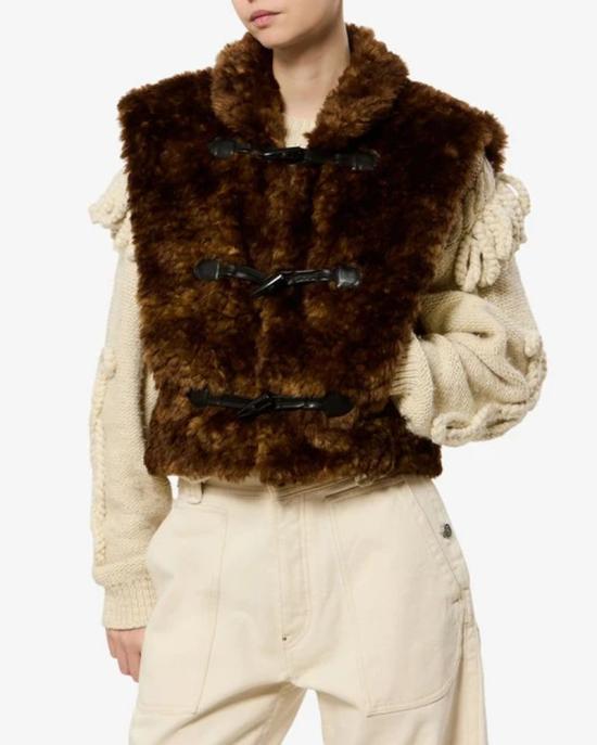26FW 이자벨마랑에뚜왈 베스트 MASTER ULT 010037 MARRON 1 - ISABEL MARANT ETOILE