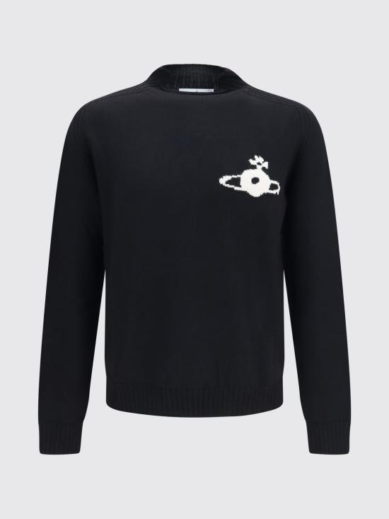 26FW 비비안웨스트우드 피셔맨 크루넥 니트 탑 2701003LY005E N401 Black - VIVIENNE WESTWOOD