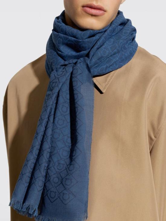 26FW 살바토레 페라가모 머플러/스카프 520186 795491 001 Navy - SALVATORE FERRAGAMO