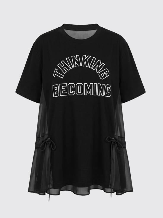26FW 사카이 반팔 티셔츠 2608630 001 Black - SACAI