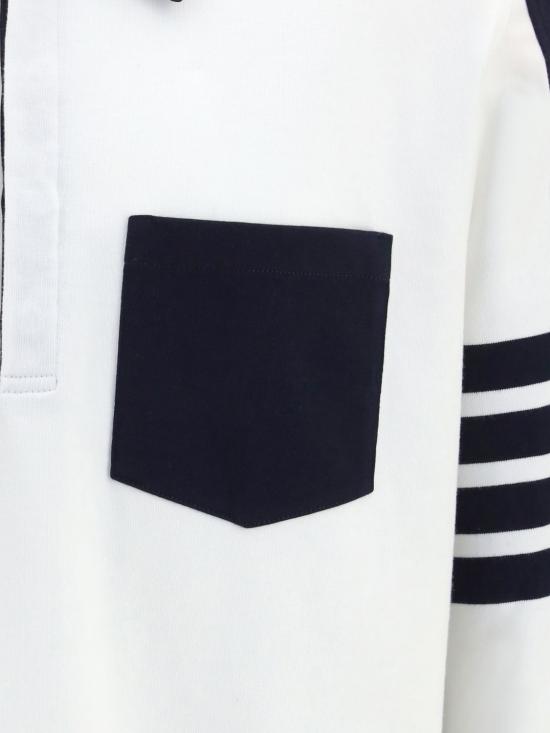 26FW 톰브라운 폴로 티셔츠 MJP250AJ0320 100 White - THOM BROWNE