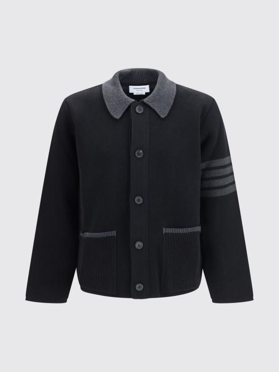 26FW 톰브라운 스웨터 MKJ145BY3019 001 Black - THOM BROWNE