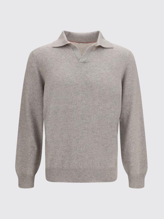 26FW 브루넬로 쿠치넬리 폴로 티셔츠 MQS203805 CVO32 Grey - BRUNELLO CUCINELLI