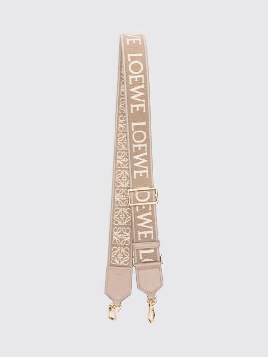 26FW 로에베 자카드 카프스킨 애너그램 스트랩 C073T87X01 2150 Beige