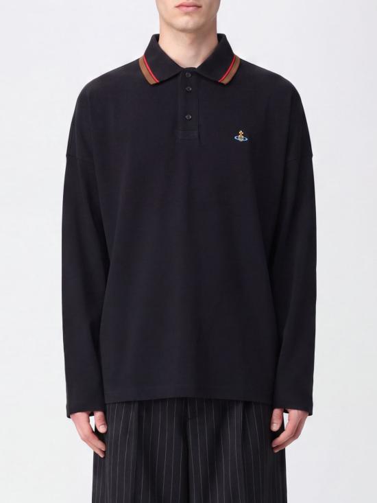 26FW 비비안웨스트우드 폴로 티셔츠 2H010010J00AU N401 Black