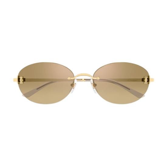 26FW 까르띠에 선글라스 CT0642SA002 GOLD GOLD BROWN 54