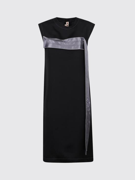 26FW 마르니 롱 원피스 ABMA1599Q0UTVA07 00N99 Black - MARNI