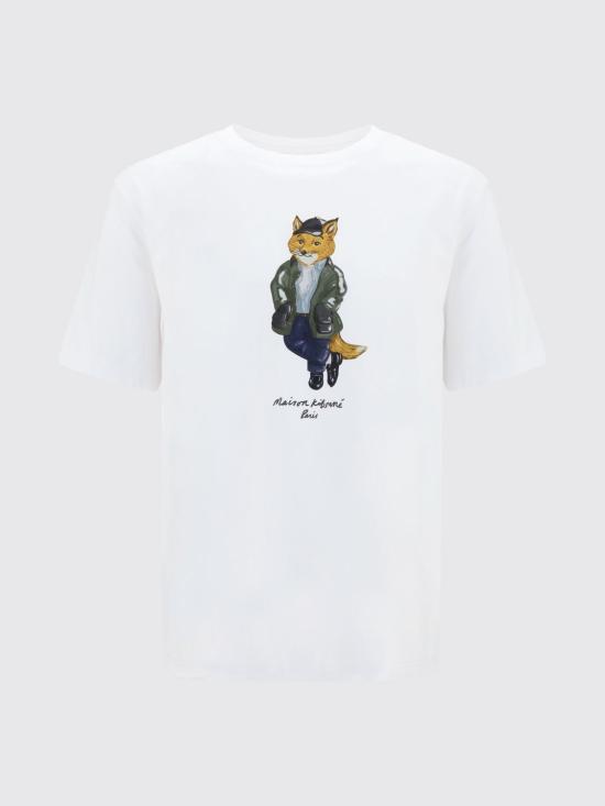 26FW 메종키츠네 반팔 티셔츠 MRMJT22KJ7025 P100 White - MAISON KITSUNE