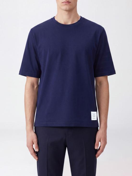 26FW 톰브라운 반팔 티셔츠 MJT581AJ0276 415 Navy