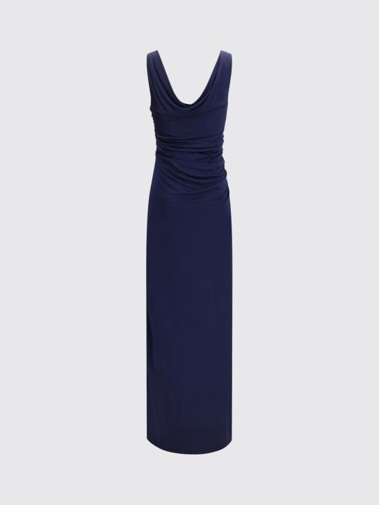 26FW 베르사체 롱 원피스 10267061A12497 1U610 Navy - VERSACE