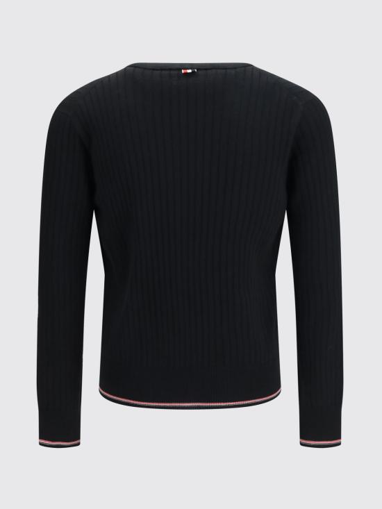 26FW 톰브라운 스웨터 MKC648AY1055 001 Black - THOM BROWNE