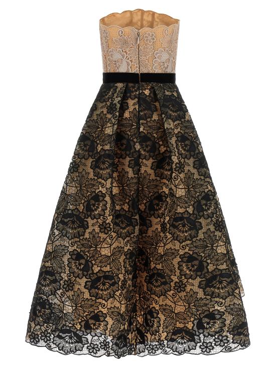 26FW 엘리 사브 미디 원피스 D1509NF26LA011BLACKSTONEGRAY Multicolor - ELIE SAAB